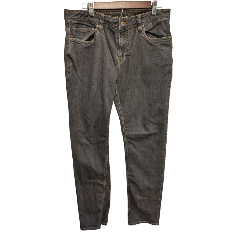 PRANA Grey Jeans  Pant Size 34X33‎ SLIM FIT  Cotton Blend